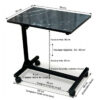 Mesure idéale pour table de lit roulante pour pc