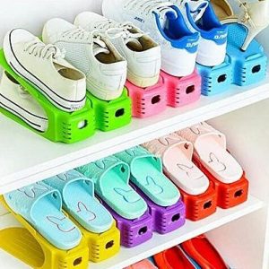 Organisateurs De Chaussures - Rouge & Gris & Vert & Rose