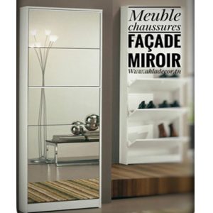 meuble-chaussures-façade-miroir-moderne