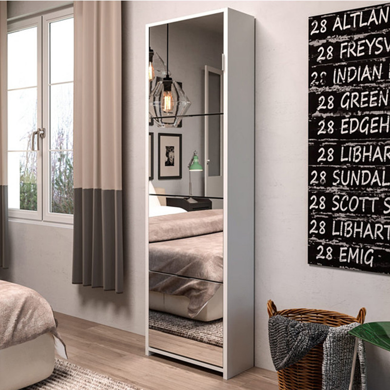 Meuble Chaussures 8 Paires Façade Miroir Ahla Decor Meuble & Décoration