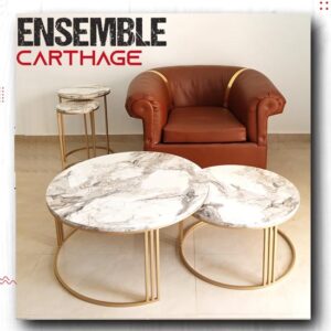 ensemble-table-basse-pour-salon-bois-acier-carthage-effet-marbre