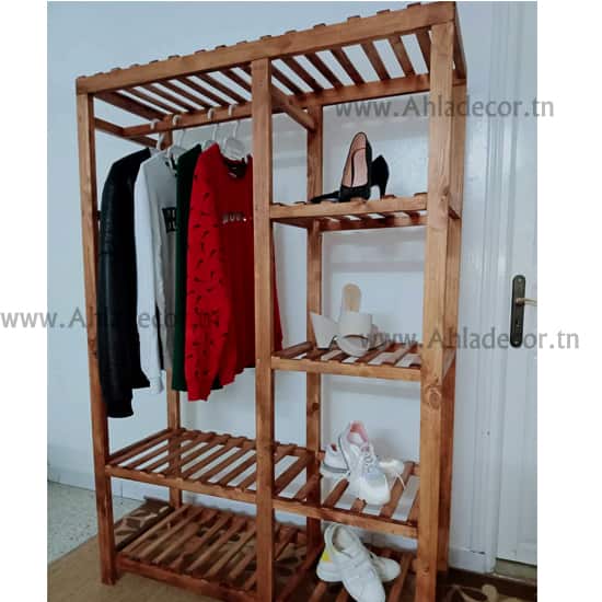 Etagère de rangement, porte vêtement