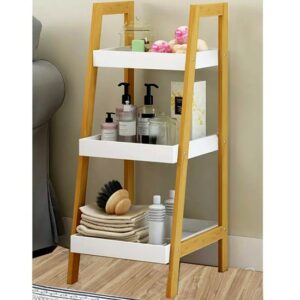 étagère-échelle-pour-salle-de-bain-rangement-moderne-tunisie-pas-cher-en-bois