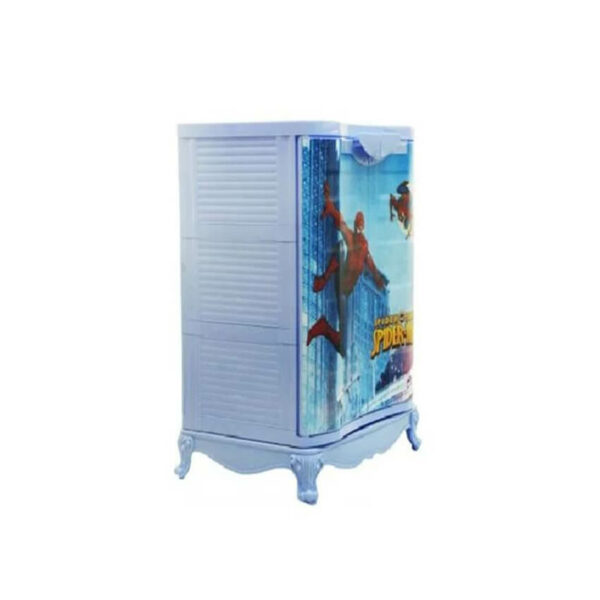 armoire plastique pour chambre enfant avec affiche spiderman