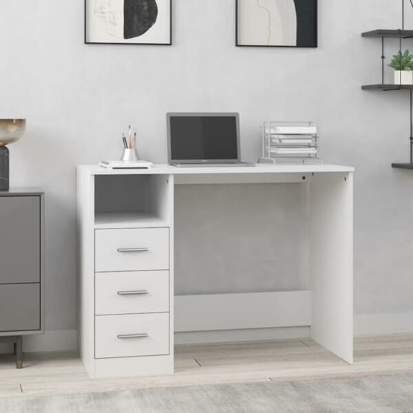 bureau-elève-3-tiroirs-blanc