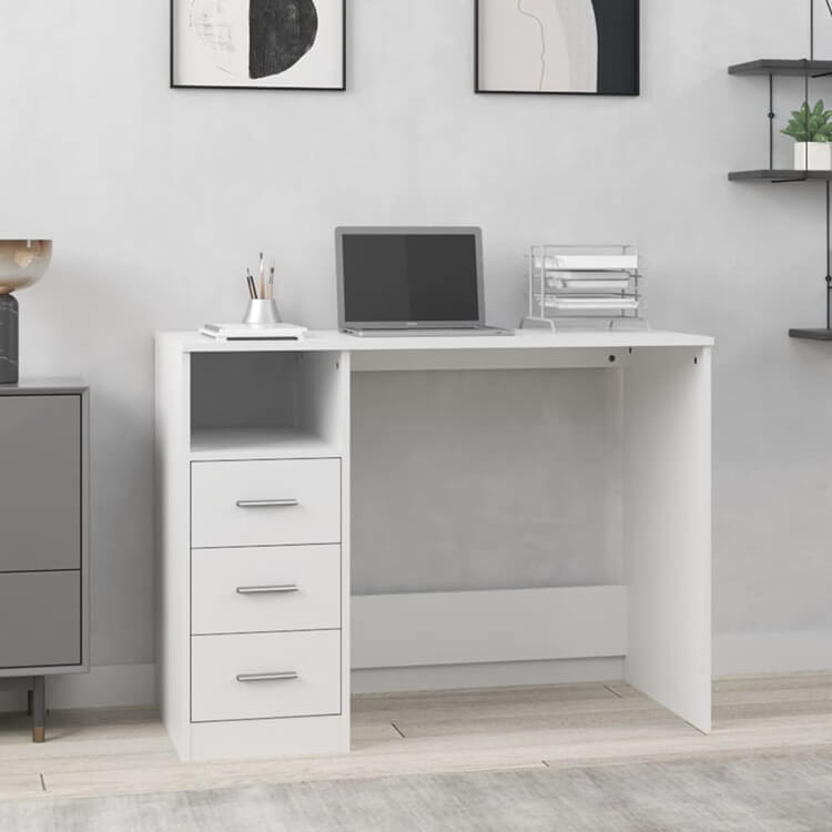 bureau-elève-3-tiroirs-blanc