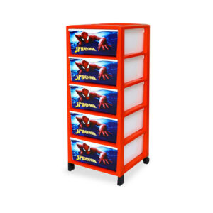 armoire-chambre-enfant-5-tiroirs-avec-motif-spider-man
