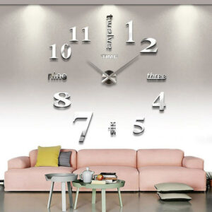 montre-mural-3d-argent