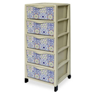armoire-rangement-cuisine-plastique-5-tiroirs