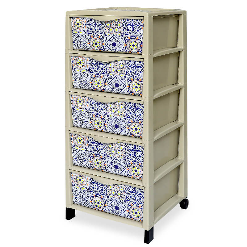 armoire-rangement-cuisine-plastique-5-tiroirs