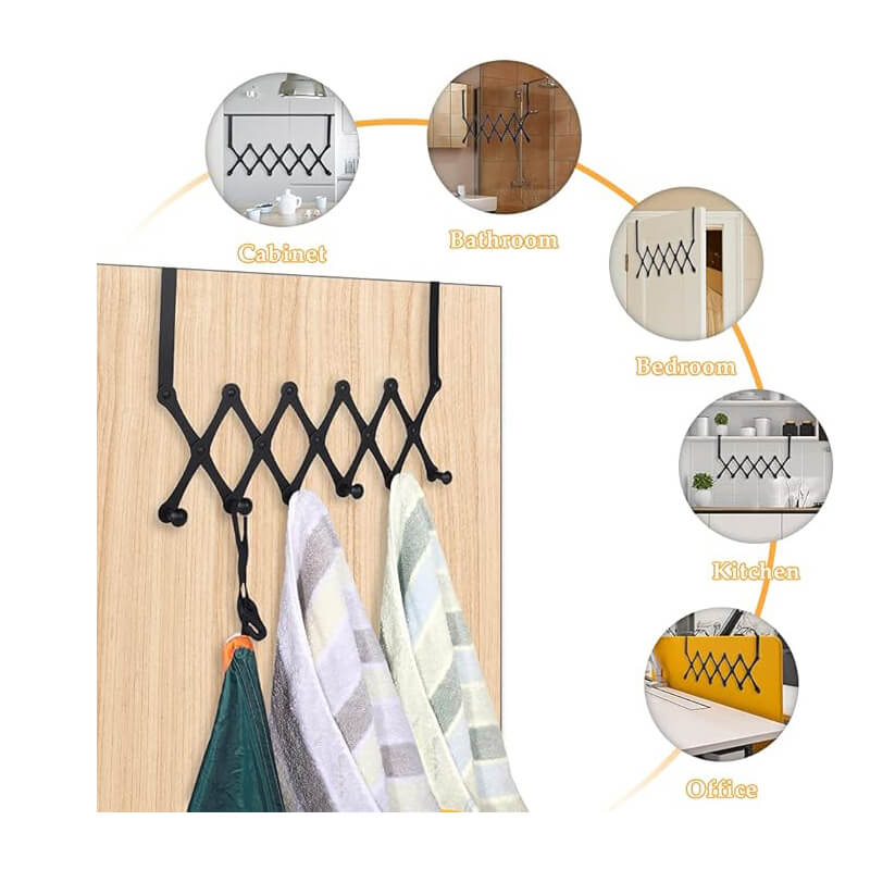 8 Supports Transparents Adhésifs Pour Tringle, Crochets Muraux Pour Salle De Bain, Rideaux