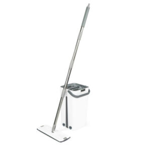 Tête de balai rotative à 360 degrés et système d'essorage rapide du Flat Mop 13L.