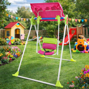 Balançoire-enfant-tunisie-pas-cher-couleur-rose