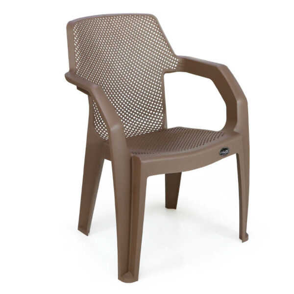 Chaise de jardin Atlas Taupe, polypropylène durable pour café et restaurant en Tunisie