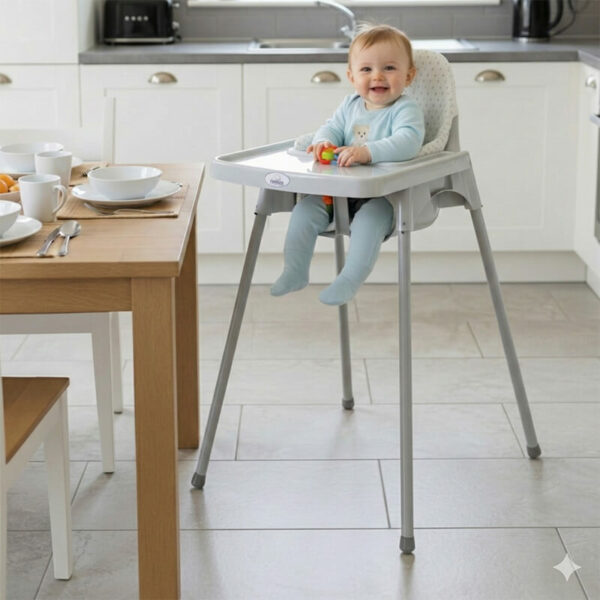 chaise-haute-bébé-gris