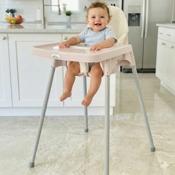 chaise-haute-bébé-rose