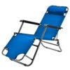 chaise longue pliable bleu