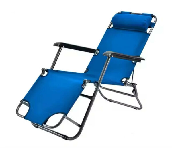 chaise longue pliable bleu