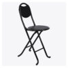 Chaise de prière pliable métallique noire assise rembourrée Tunisie.