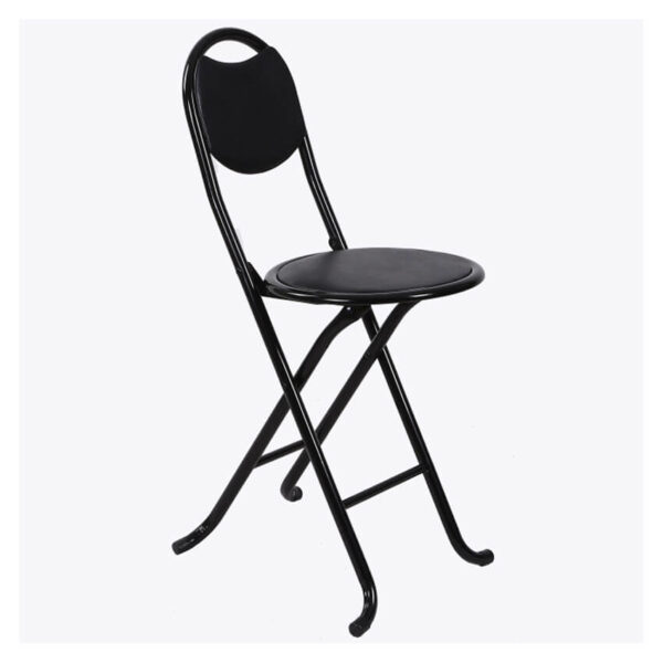 Chaise de prière pliable métallique noire assise rembourrée Tunisie.