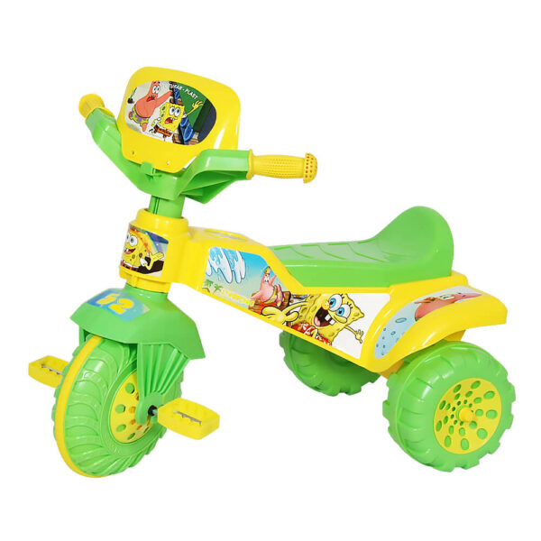 Tricycle Sponge Bob orange et vert, jouet enfant Tunisie unisexe.
