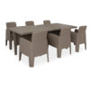 Table de jardin 6 places Gammarth taupe en resine robuste prix Tunisie